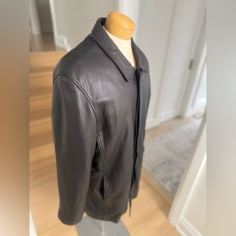 111 State Black Leather Insulated Men’s Coat Jacket L - Picture 5 of 14